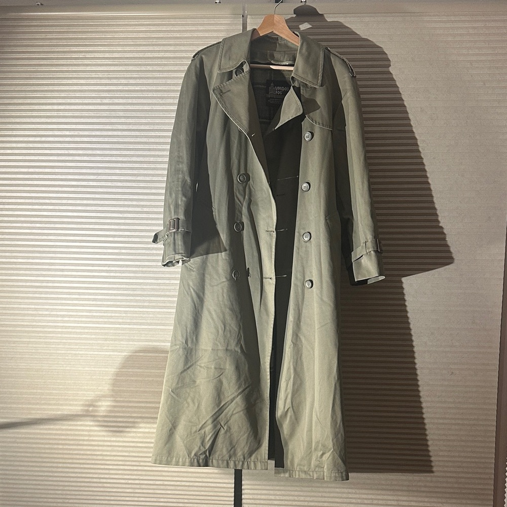 London Fog Plaid Wool Blend Coat